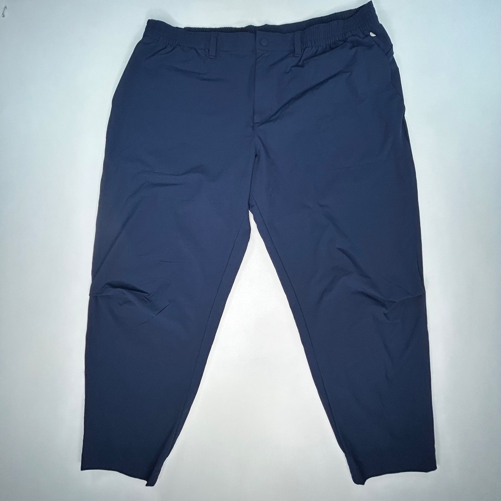 Adidas Mens Golf Pants 40x30 Navy Blue Stretch Performance Tapered Lightweight